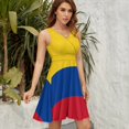 thumbnail image 5 of Flag of Colombia Dress Summer Street Style Dresses Female Sleeveless Printed Sundress, 5 of 7