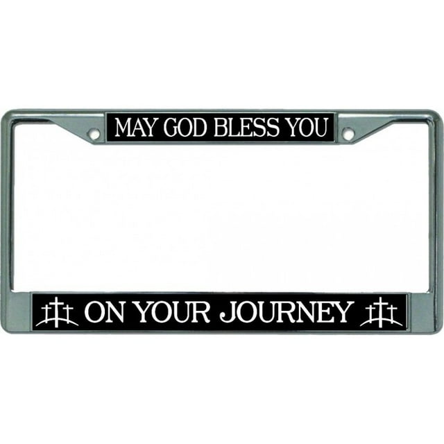 May God Bless You Chrome License Plate Frame