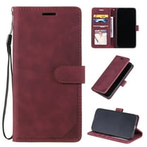 Feishell Fit for Apple iPhone 8 Plus / 7 Plus Flip Wallet Case with RFID Blocking Credit Card Slots & Kickstand,Durable PU Leather Magnetic Clasp with Wrist Strap Folio Shockproof Phone Case,Red