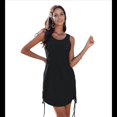 thumbnail image 2 of Women'S Casual Drawstring Beach Dress Black XXL, 2 of 7