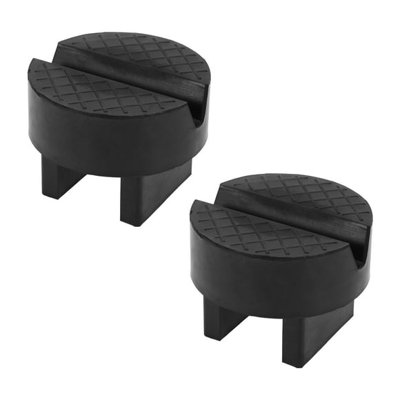 Unique Bargains 2 Pcs Lifting Jack Pad for Automotive Car Truck SUV 65mm Circular Black Rubber Jack Pad Adapter Lift Puck Accessories