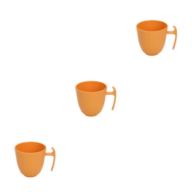 Destyer Coffee Mug Plastic Reusable Fall Protection Cup Mugs Comfortable Water Cups Wedding Dining Gift Table Drinking Yellow 3Set