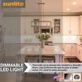 thumbnail image 3 of Sunlite LED B11 Clear Torpedo Tip Chandelier Light Bulb, 4.5 Watts (40W Equivalent), Candelabra E12 Base, Dimmable, 2700K Soft White, 6 Pack, 3 of 6