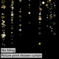 thumbnail image 5 of Black and Gold Shower Curtain, Abstract Art Modern Bathroom Curtains, Geometric Pattern Machine Washable Polyester Fabric, 71x71 Inches (No Glitter), 5 of 6