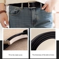 thumbnail image 6 of QSAWXQZ Men's Vintage PU Leather Belt Single Prong Buckle Adjustable Casual Waist Belt Free Size, 6 of 6