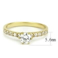 thumbnail image 2 of Gold Diamond Womens Ring 316L Stainless Steel Anillo Color Oro Para Mujer Acero Inoxidable, 2 of 5