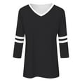 thumbnail image 4 of Tops for Women Trendy Girl Tee Shirts Women Athletic Long Sleeve Tops Ladies Long Sleeve Print Top Dress Blouse Active Ware U Neck Shirt plus Womens Tees Boy Work Womens Tech Tee Black S, 4 of 4