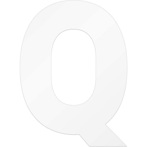Au Bon Cake Clear Acrylic Template for Shaping Your Cake into Arial-Font Uppercase Letter Q