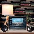 thumbnail image 6 of YiLBX Mini Portable USB Speaker, Compact Stereo Small Square Loudspeaker with 3.5mm Audio Jack for Laptop Desktop Computer, 6 of 7
