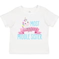 thumbnail image 3 of Inktastic Most Magical Middle Sister Cute Unicorn Girls Toddler T-Shirt, 3 of 5