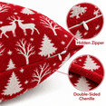 thumbnail image 4 of LOMYOLO Christmas Throw Pillow Covers Set of 2, 18x18IN Chenille Double Side Xmas Decorative Pillow Covers Soft Farmhouse Holiday Cushion Covers for Sofa Couch Bed, Christmas Tree Reindeer Snowflake, 4 of 8