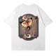 thumbnail image 4 of Hazbin Hotel Mujeres de moda Casual Impreso de manga corta Cuello redondo Pullover Tops Blanco/XL, 4 of 4
