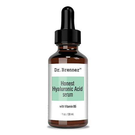 Dr. Brenner Honest Hyaluronic Acid Serum, Effective Plumping Anti-Aging HA Serum With Vitamin B5 1 oz. Great as