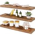 thumbnail image 3 of Ballucci 24" Floating Shelves for Wall, 3-Pack with Invisible Brackets, 6" Deep, Rustic Brown, 3 of 7