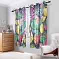 thumbnail image 6 of Fruit Flowers Leaves Blackout Curtains Thermal Insulation 63 inch Grommet for Bedroom Living Room Bathroom Kitchen Windows 2 Pack, 6 of 6
