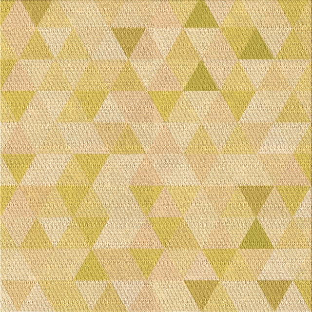 Ahgly Company Tapis d'Intérieur Lavable en Machine Carré Jaune Transitionnel, 5 Pieds Carré