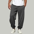 thumbnail image 2 of 8 Colors Baggy Oversized Jogger Sweatpants for Men,Elastic Waist Drawstring Seam Detail Soft Pants with Cuffed Ankles for All Season Casual Outfits, 2 of 4