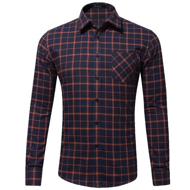 Pompotops Chemise Décontractée Ajustée à Manches Longues pour Hommes Automne avec Poche en Solde