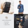 thumbnail image 2 of Wallet Case Compatible with Samsung Galaxy S8 Plus, Multifunctional Magnetic Closure Folio Case, [RFID Blocking] Durable PU Leather Flip Lanyard Strap Wristlet Zipper Card Holder Phone Case, Black, 2 of 10