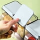 thumbnail image 5 of Juego de tarros transparentes de especias montados en la pared, tapa abatible de plástico, organizador de condimentos con cuchara para almacenamiento en la cocina, 5 of 6