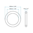 thumbnail image 2 of Uxcell 58x48x5mm Nitrile Rubber O Rings Metric Sealing Gasket, Black 5 Pack, 2 of 6