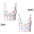 thumbnail image 6 of Goofa Easter Colorful Rabbit Printed Sports Bras for Women, High Impact Running Bra Workout Crop Tank Tops Longline Sports Bra Push up-Large, 6 of 9