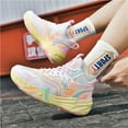 thumbnail image 4 of BINQER Men's Basketball Shoes Breathable Colorful Volleyball Sneakers with Mesh Upper Non Slip Rubber Indoor Shoe, 4 of 7