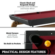 7 ft. Edgewood Drop Pocket Pool Table, Billiard Table with Accessories by Barrington Billiards
