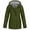 Army Green, variant on Spring Winter Warm Coat Women Solid Rain Jacket Outdoor Plus Size Hooded Raincoat Windproof,Size S-5XL