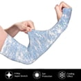 thumbnail image 3 of Fotbe White Bule Glitter UV Sun Protection Arm Sleeves - Tattoo Cover Up - Basketball Arm Sleeve UPF 50 Cooling for Men Women, 3 of 8