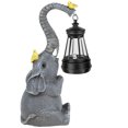 thumbnail image 1 of Resin Elephant Statue Solar Elephant Garden Statue Lights Waterproof Outdoor Decor Lights Retro Desktop Craft Decorative Lights Elephant, 1 of 6