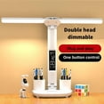 thumbnail image 2 of Multifunctional LED Desk Lamp With Eye Protection Technology, Plug-In Reading Lamp,Foldable,USB Powered,Dimmable Reading Lamp And Pen Holder,White, 2 of 5