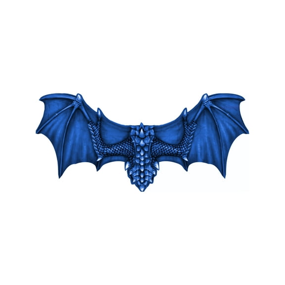 Feel Soft Sublimated Fabric Blue Dragon Wings Costume Accessory