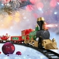 thumbnail image 5 of Classic Christmas Holiday Train Set with Real Smoke, Lights and Sounds, Locomotive Steam Engine, 3 Train Cars, Large Tracks, Christmas Spirit, for Christmas Decoration Gift, 5 of 10