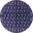 thumbnail image 1 of Ahgly Company Indoor Round Persian Blue Traditional Area Rugs, 5' Round, 1 of 4