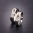 thumbnail image 6 of EOEMY His Queen And Her King Silver Stainless Steel Couple Engagement Rings (2 Pcs)-12-6, 6 of 9