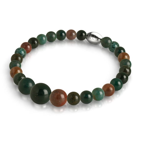 Bloodstone | .925 Sterling Silver | Gemstone Cascade Bracelet
