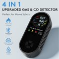 thumbnail image 2 of Detector de gas y monóxido de carbono ELECOIN 4 en 1 con pantalla, 2 of 7