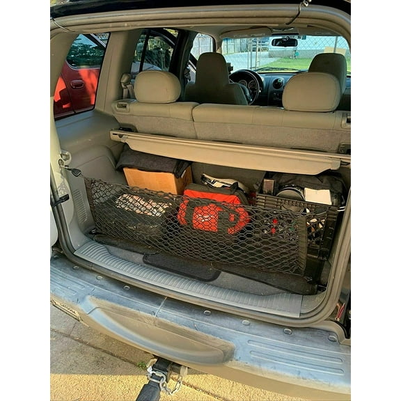 EACCESSORIES EA Trunk Organizer Cargo Net for Jeep Liberty 2002-2007 – Envelope Style Cargo Net for SUV – Premium Mesh Car Trunk Organizer Vehicle Carrier Storage – Compatible with Jeep Liberty