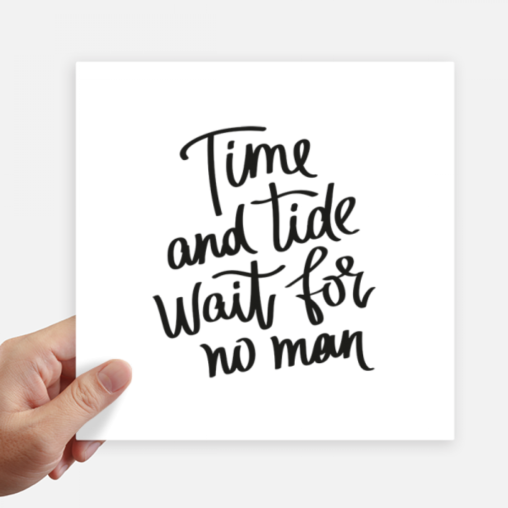 Time and Tide Wait for No Man Quote Sticker Tags Wall Picture Laptop Decal Self adhesive