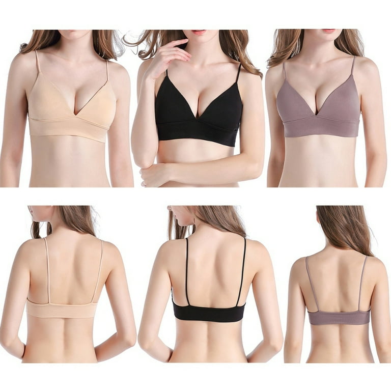 Women's Bandeau Bra, Basic Layering Seamless Bra Crop Tube Top