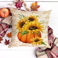 thumbnail image 4 of Fall Sunflower Pumpkin Decorative Throw Pillow Cover 16x16 Set of 4, Autumn Flower Quote Farmhouse Porch Patio Outdoor Pillowcase, Harvest Seasonal Vintage Sofa Couch Cushion Case Home Decor, 4 of 6
