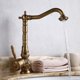 thumbnail image 1 of Grifos de baño tallados antiguos, mezclador de cocina moderno con rotación de 360 ​​grados, grifo mezclador de agua fría y caliente, mezclador de fregadero cepillado dorado, 1 of 3