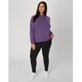 thumbnail image 5 of Hanes Just My Size EcoSmart Women's Fleece Sweatshirt, V-Notch (Plus ) Violet Splendor Heather 2X, 5 of 5