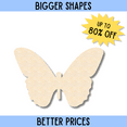 thumbnail image 2 of Bigger Better | Unfinished Wood Butterfly Silhouette |  DIY Craft Cutout 36" / 1/2", 2 of 2