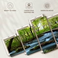 thumbnail image 6 of Elephant Stock Boardwalk In The Forest Wall Art - Horizontal Multi Panel Canvas - Living Room Wall Decor - Nature Multi Panel - Brown And Blue Decor - 80" x 36", 6 of 8