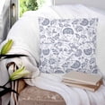 thumbnail image 3 of Pillow Covers 26x26 Set of 2, Pastoral Flowers Throw Pillow Covers Decorative Couch Cushion Cover, Vintage Haze Blue Farmhouse Plant Microfiber Soft Square Pillowcases for Bedroom Living Room Sofa, 3 of 7