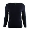 thumbnail image 2 of Women's Petite Lace Up Sides Ribbed Sweater-CN-PS, 2 of 4