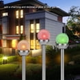 thumbnail image 4 of Estaca de jardín impermeable para iluminación vibrante del patio Luces solares con bola de cristal LED RGB, 4 of 8