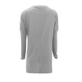 thumbnail image 4 of Crewneck Sweatshirts Women Scoop Neck Comfort Loose Fitting Long Sleeve Solid Color Long Sleeve Tops for Woman with 2 Pockets Gray Size 3XL, 4 of 5